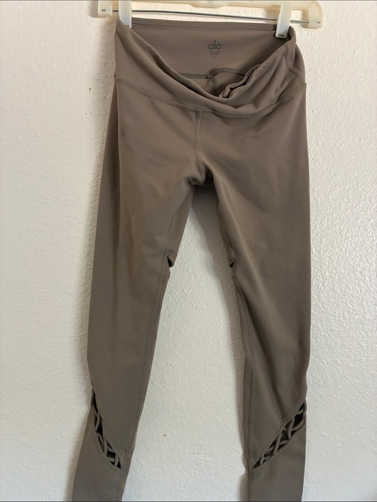 ALO Yoga Pants - ALO Yoga Taupe Crisscross Detail Leggings